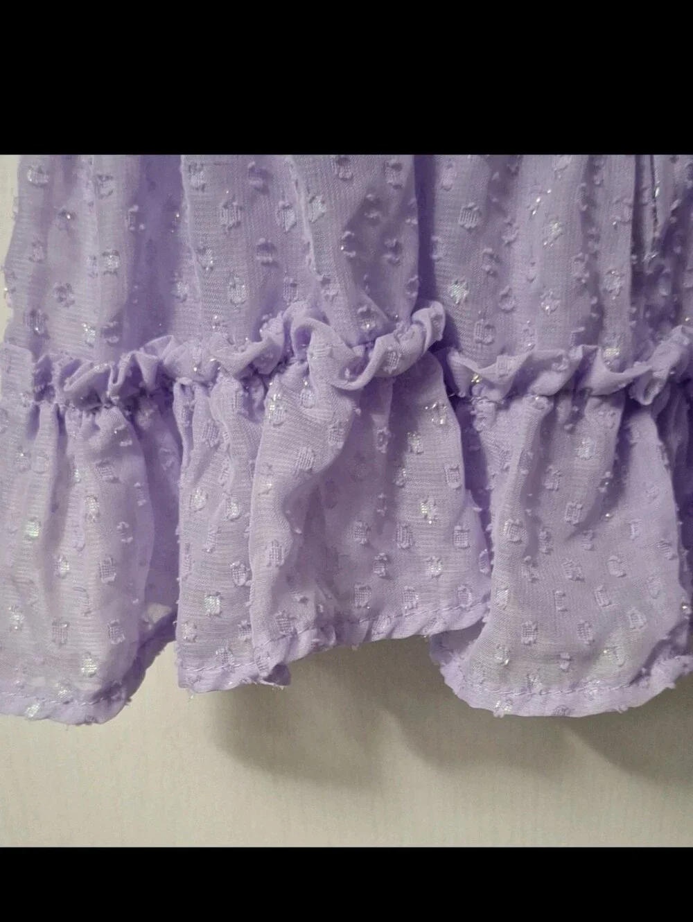 Rare Editions 3T Lilac Ruffled Dress with White Leg Bottoms